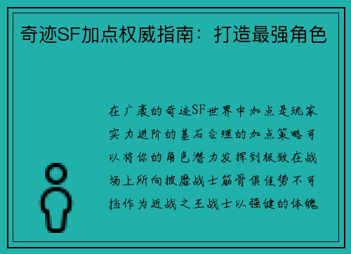 奇迹SF加点权威指南：打造最强角色